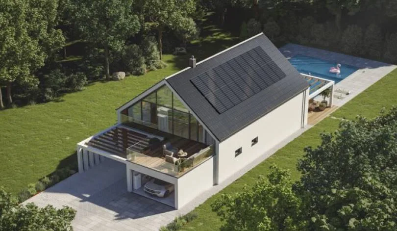 Luxury villa rooftop PV system installed by Morocco Eco Green for Moroccan homeowners